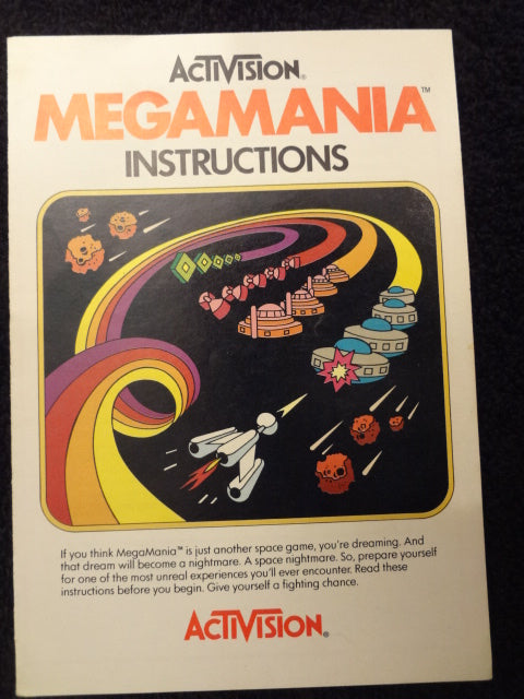 Megamania Instruction Booklet Atari 2600