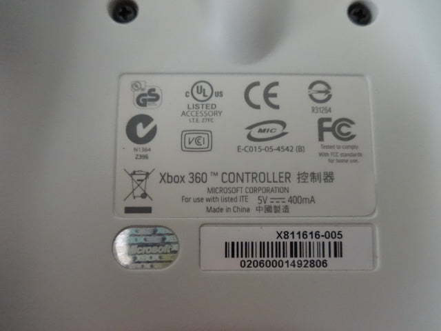 Microsoft Xbox 360 Controller White Wired Controller