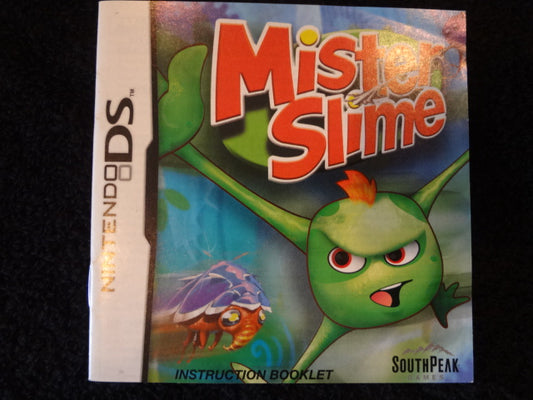 Mister Slime Instruction Booklet Nintendo DS