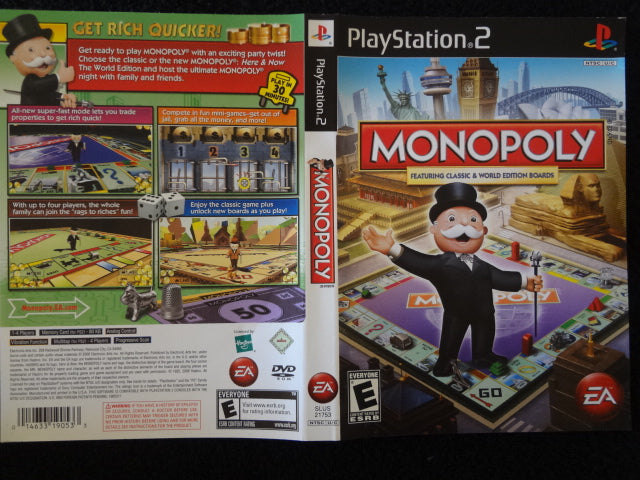 Monopoly Box Art Sony PlayStation 2