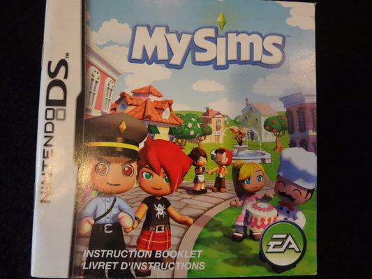My Sims Instruction Booklet Nintendo DS