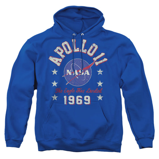 NASA : 1969 2 ADULT PULL OVER HOODIE Royal Blue 2X