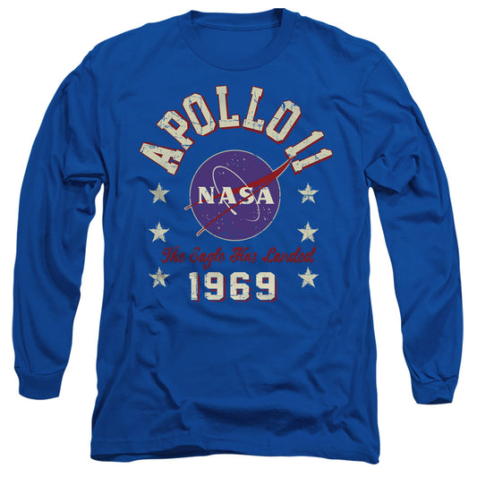 NASA : 1969 2 L\S ADULT T SHIRT 18\1 Royal Blue XL