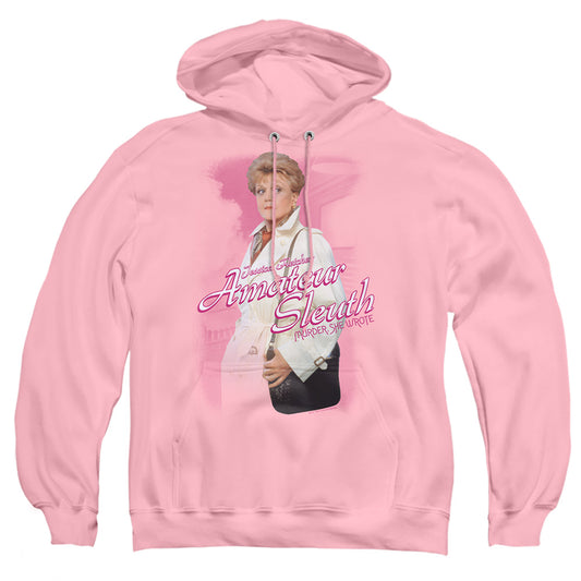 MURDER SHE WROTE : AMATEUR SLEUTH ADULT PULL OVER HOODIE PINK 2X