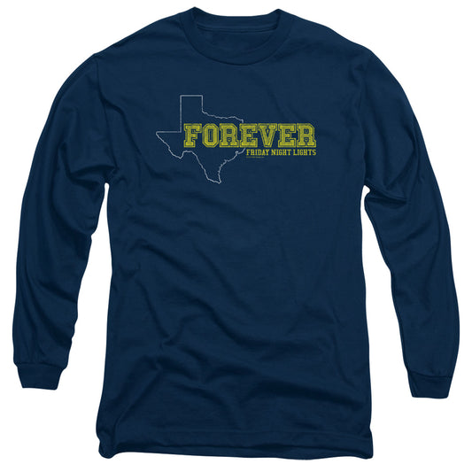 FRIDAY NIGHT LIGHTS : TEXAS FOREVER L\S ADULT T SHIRT 18\1 NAVY 2X
