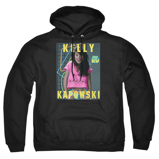 SAVED BY THE BELL : KELLY KAPOWSKI ADULT PULL OVER HOODIE Black 2X