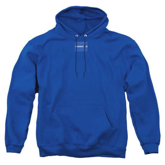 WAREHOUSE 13 : BLUEPRINT LOGO ADULT PULL OVER HOODIE Royal Blue 2X