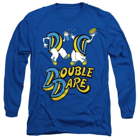 DOUBLE DARE : VINTAGE DOUBLE DARE LOGO L\S ADULT T SHIRT 18\1 Royal Blue MD