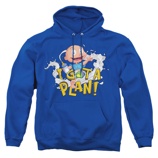 RUGRATS : TOMMY PICKLES HAS A PLAN ADULT PULL OVER HOODIE Royal Blue 2X