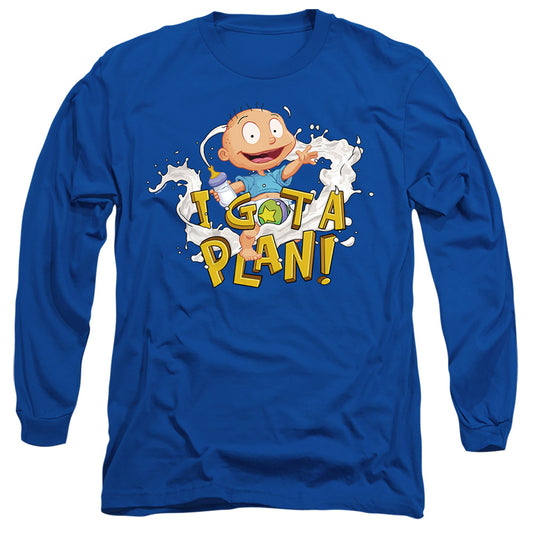 RUGRATS : TOMMY PICKLES HAS A PLAN L\S ADULT T SHIRT 18\1 Royal Blue MD