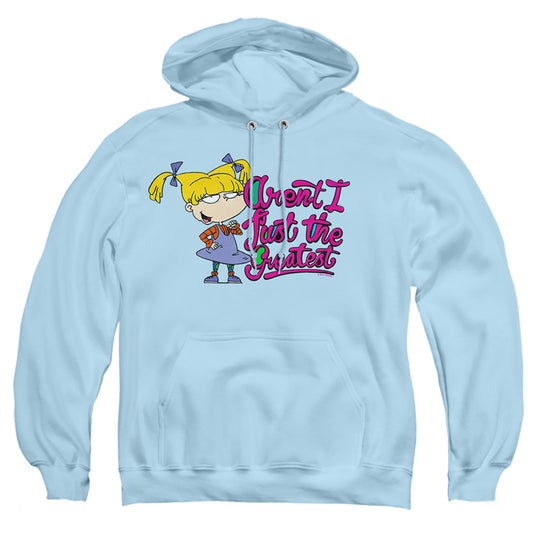 RUGRATS : ANGELICA AREN'T I JUST THE GREATEST ADULT PULL OVER HOODIE Light Blue 2X