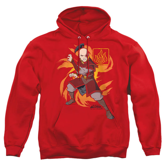 AVATAR THE LAST AIRBENDER : ZUKO FLAME BURST ADULT PULL OVER HOODIE Red MD