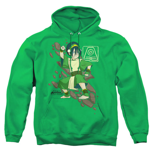 AVATAR THE LAST AIRBENDER : TOPH ROCK SLIDE ADULT PULL OVER HOODIE Kelly Green MD