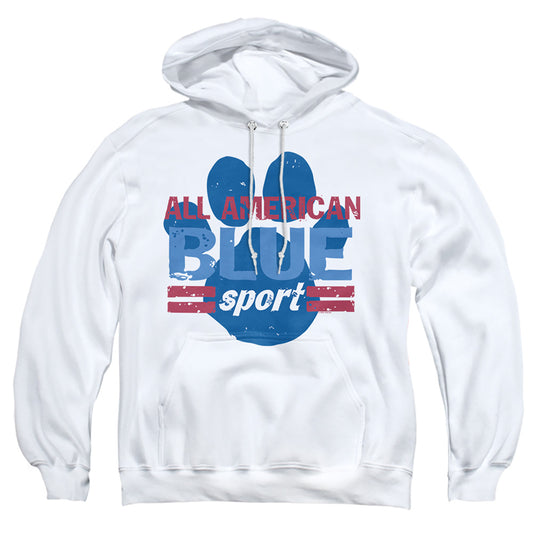 BLUE'S CLUES (CLASSIC) : ALL AMERICAN SPORT ADULT PULL OVER HOODIE White SM