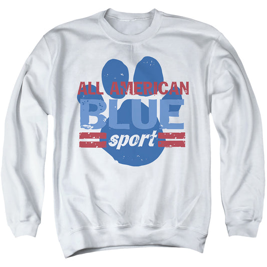 BLUE'S CLUES (CLASSIC) : ALL AMERICAN SPORT ADULT CREW SWEAT White MD
