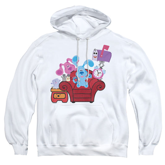 BLUE'S CLUES AND YOU : FRIENDS FOREVER ADULT PULL OVER HOODIE White 2X