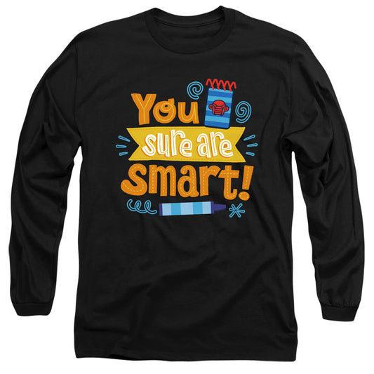 BLUE'S CLUES AND YOU : YOU SURE ARE SMART! L\S ADULT T SHIRT 18\1 Black MD