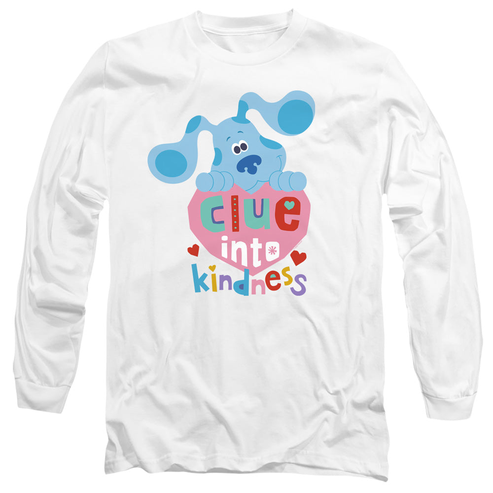BLUE'S CLUES AND YOU : CLUE INTO KINDNESS L\S ADULT T SHIRT 18\1 White MD
