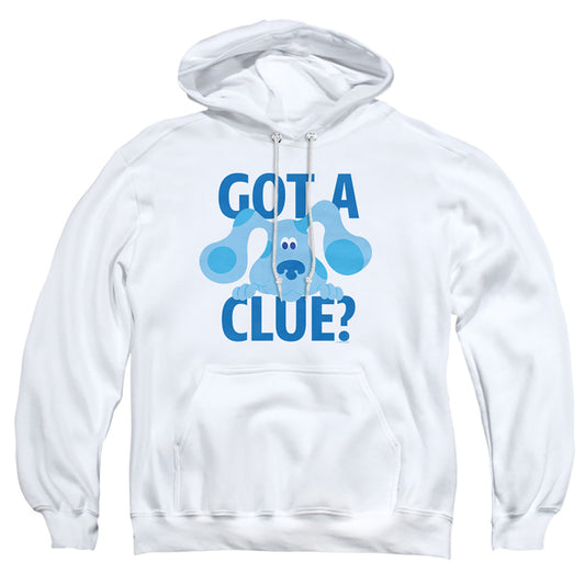 BLUE'S CLUES : GET A CLUE ADULT PULL OVER HOODIE White 2X