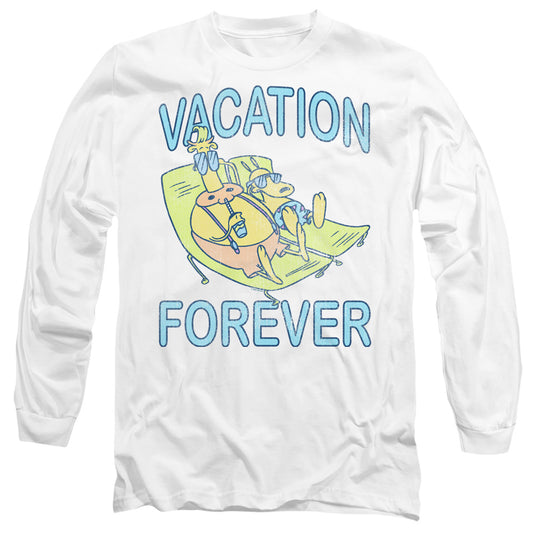 ROCKO'S MODERN LIFE : VACATION FOREVER L\S ADULT T SHIRT 18\1 White 2X