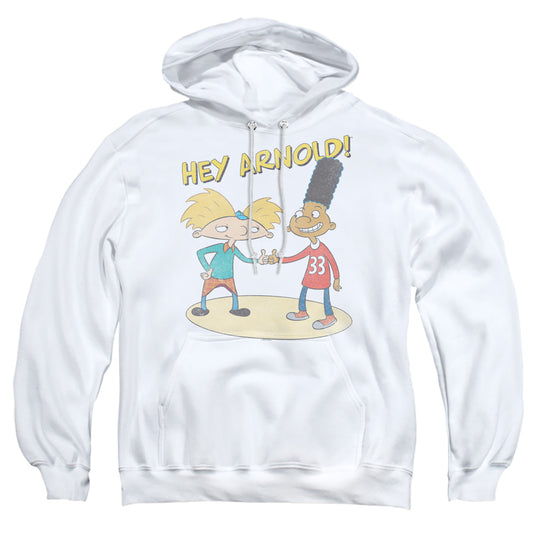 HEY ARNOLD : ARNOLD AND GERALD ADULT PULL OVER HOODIE White LG
