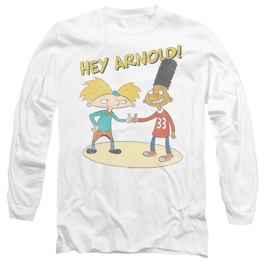 HEY ARNOLD : ARNOLD AND GERALD L\S ADULT T SHIRT 18\1 White 2X