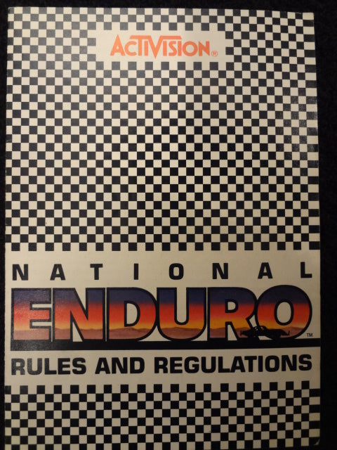 National Enduro Instruction Booklet Atari 2600