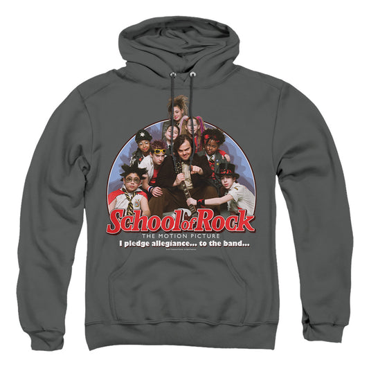 SCHOOL OF ROCK : I PLEDGE ALLEGIANCE ADULT PULL OVER HOODIE Charcoal XL