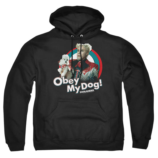 ZOOLANDER : OBEY MY DOG ADULT PULL OVER HOODIE Black 2X