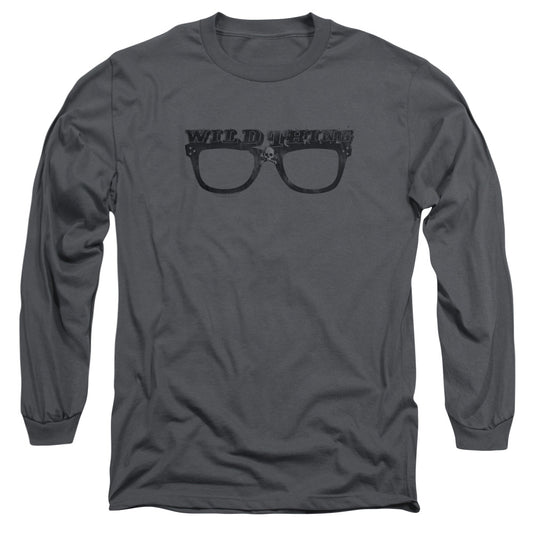 MAJOR LEAGUE : WILD THING L\S ADULT T SHIRT 18\1 CHARCOAL 2X