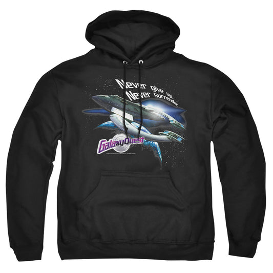 GALAXY QUEST : NEVER SURRENDER ADULT PULL OVER HOODIE Black 2X