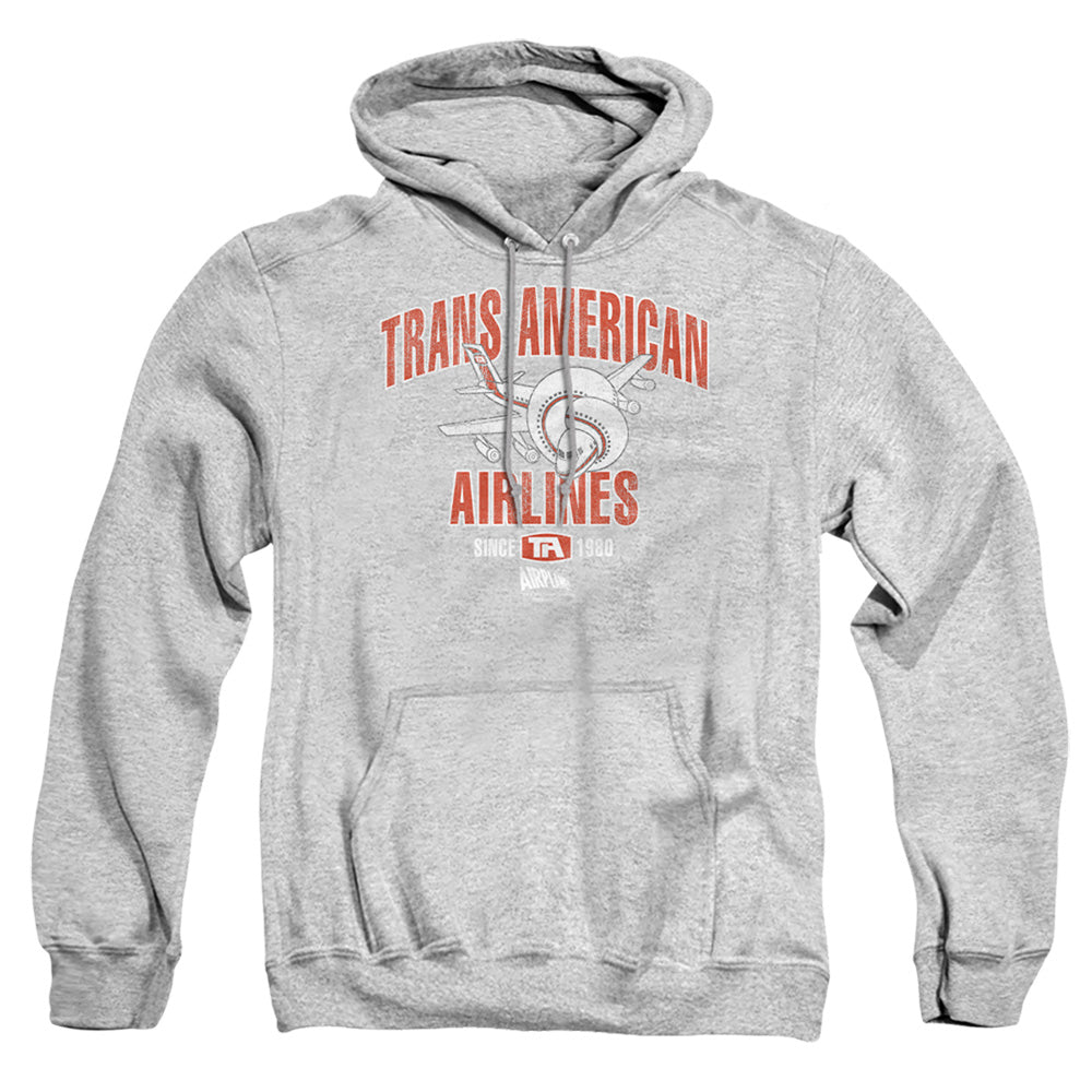 AIRPLANE : TRANS AMERICAN ADULT PULL-OVER HOODIE Athletic Heather MD