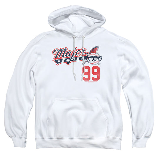 MAJOR LEAGUE : 99 ADULT PULL OVER HOODIE White LG