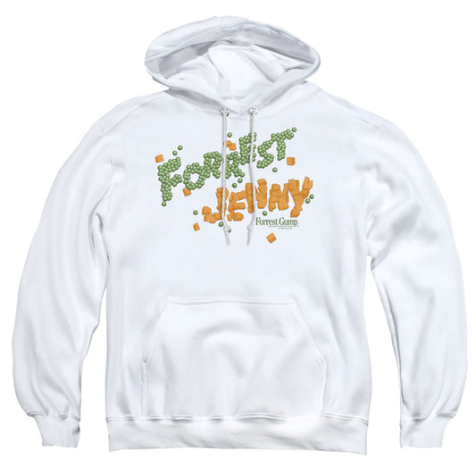 FORREST GUMP : PEAS AND CARROTS ADULT PULL OVER HOODIE White 2X