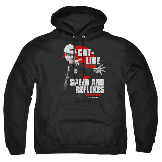 TOMMY BOY : CAT LIKE ADULT PULL OVER HOODIE Black 2X
