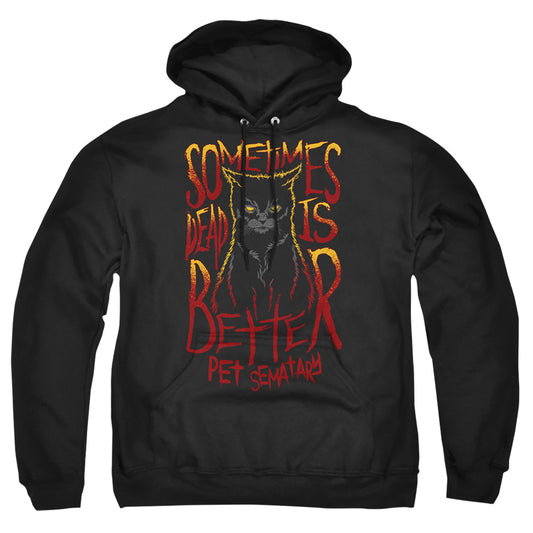 PET SEMATARY : DEAD IS BETTER ADULT PULL OVER HOODIE Black 2X