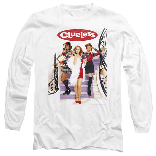 CLUELESS : CLUELESS POSTER L\S ADULT T SHIRT 18\1 White 2X