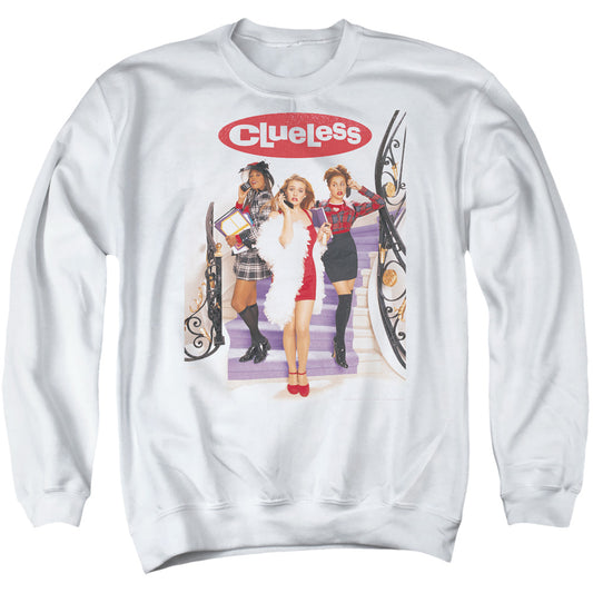 CLUELESS : CLUELESS POSTER ADULT CREW SWEAT White 2X