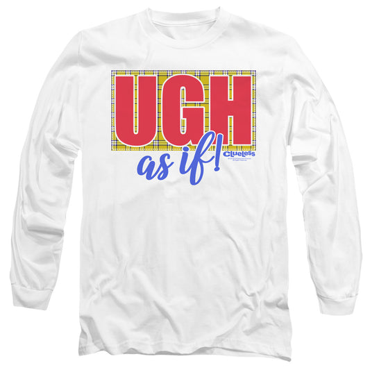 CLUELESS : UGH, AS IF! L\S ADULT T SHIRT 18\1 White LG