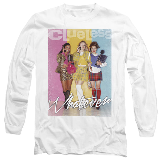 CLUELESS : WHATEVER L\S ADULT T SHIRT 18\1 White 2X