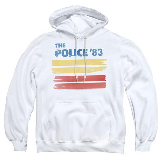 THE POLICE : 83 ADULT PULL OVER HOODIE White LG