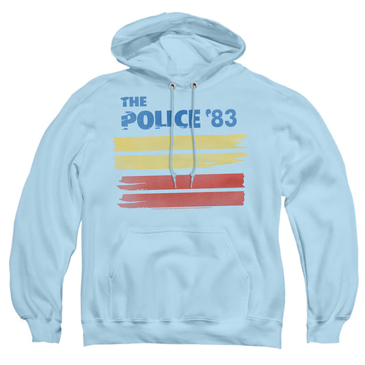 THE POLICE : 83 ADULT PULL OVER HOODIE LIGHT BLUE 2X