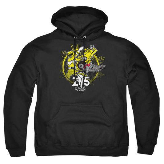 POWER RANGERS : YELLOW 25 ADULT PULL-OVER HOODIE BLACK 5X