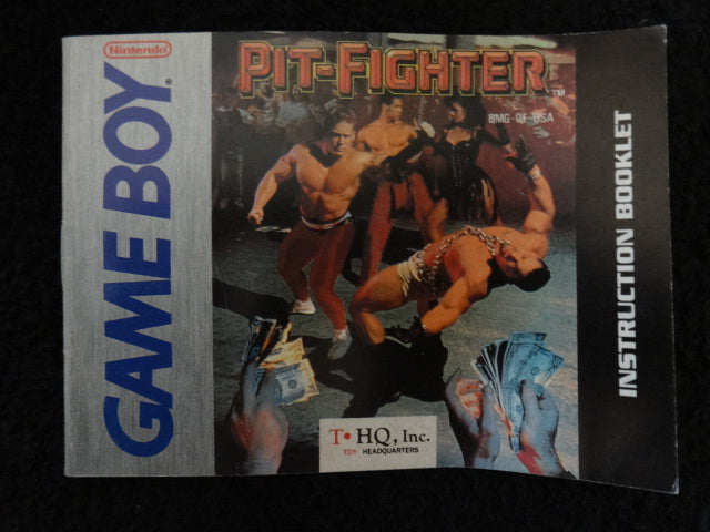 Pit Fighter Nintendo Game Boy Instruction Booklet