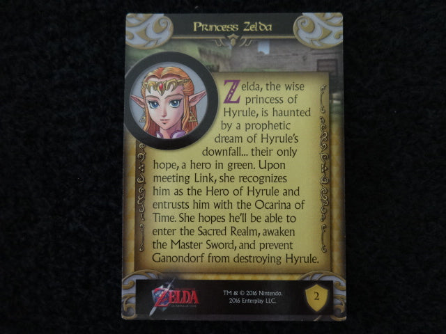 Princess Zelda Enterplay 2016 Legend Of Zelda Collectable Trading Card Number 2