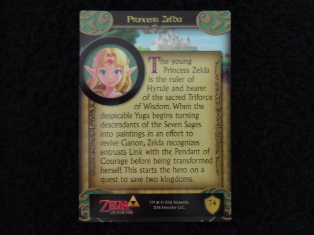 Princess Zelda Enterplay 2016 Legend Of Zelda Collectable Trading Card Number 74