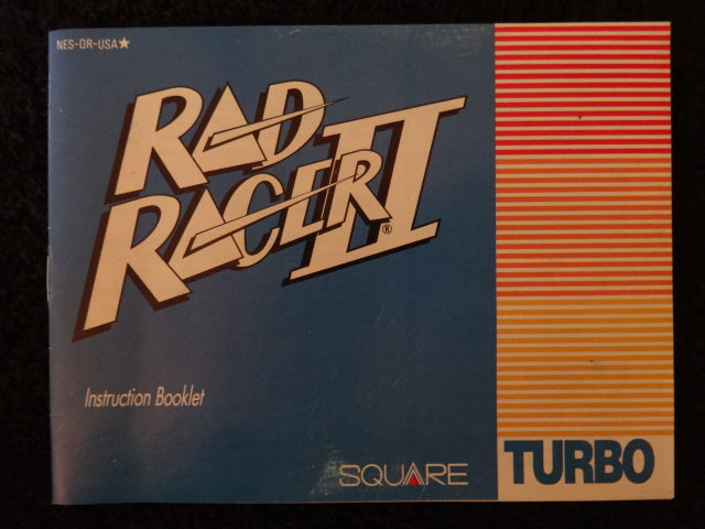 Rad Racer II Instruction Booklet Nintendo Entertainment System NES
