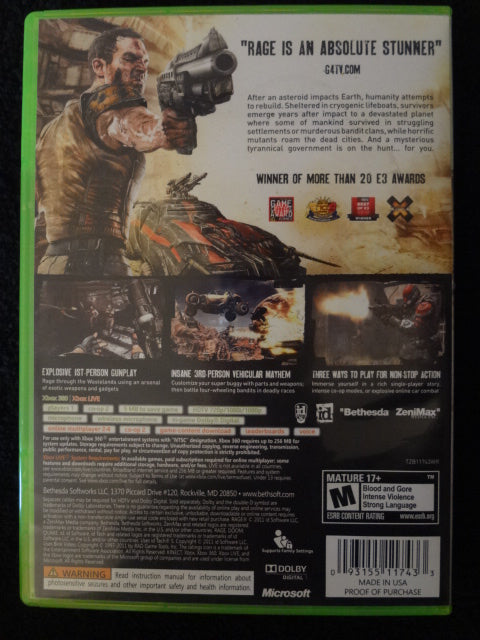 Rage Microsoft Xbox 360