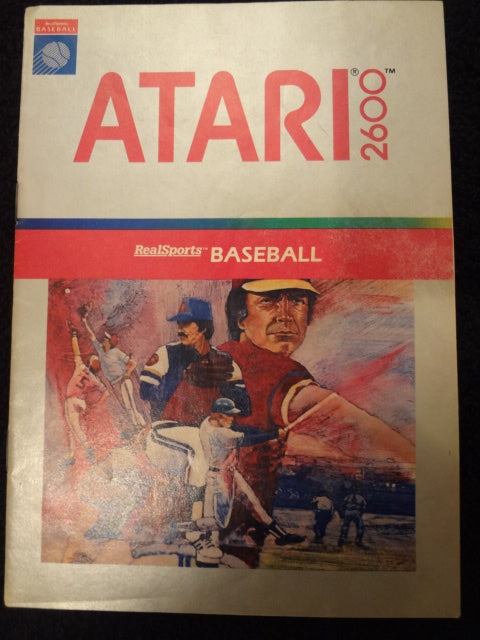 Real Sports Baseball Instruction Booklet Atari 2600
