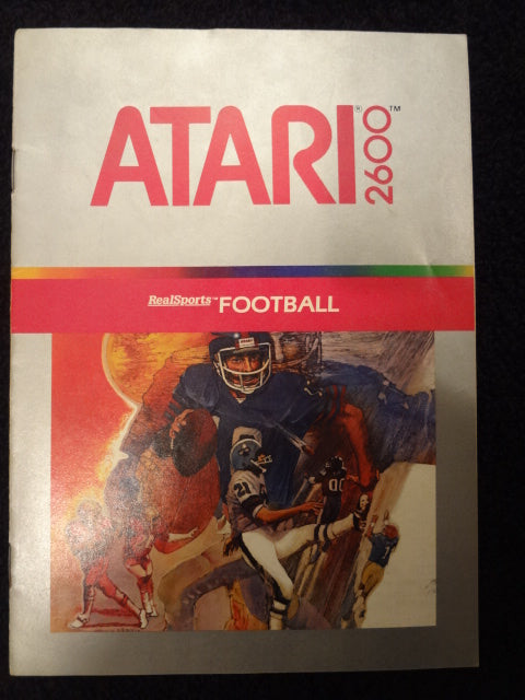 Real Sports Football Instruction Booklet Atari 2600
